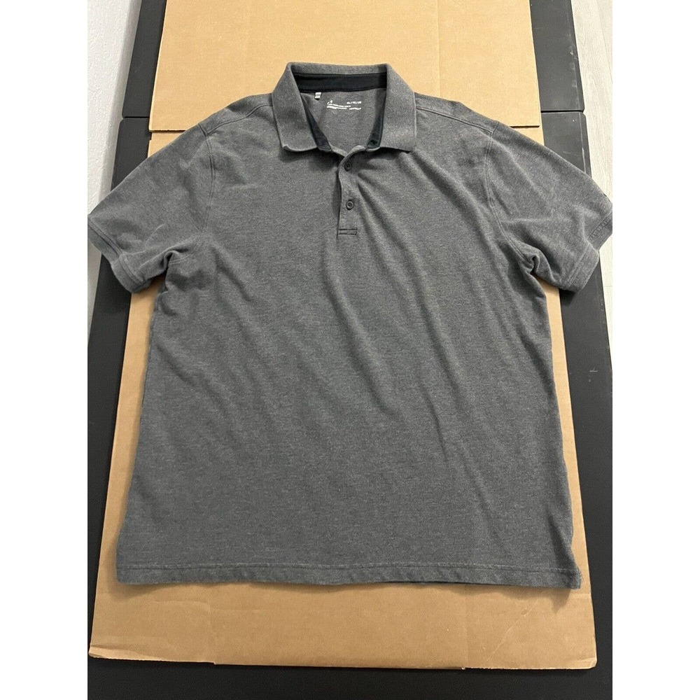 Under Armour Extra Large Adult Polo Shirt Gray Short Sleeve Sports Outdoor Mens